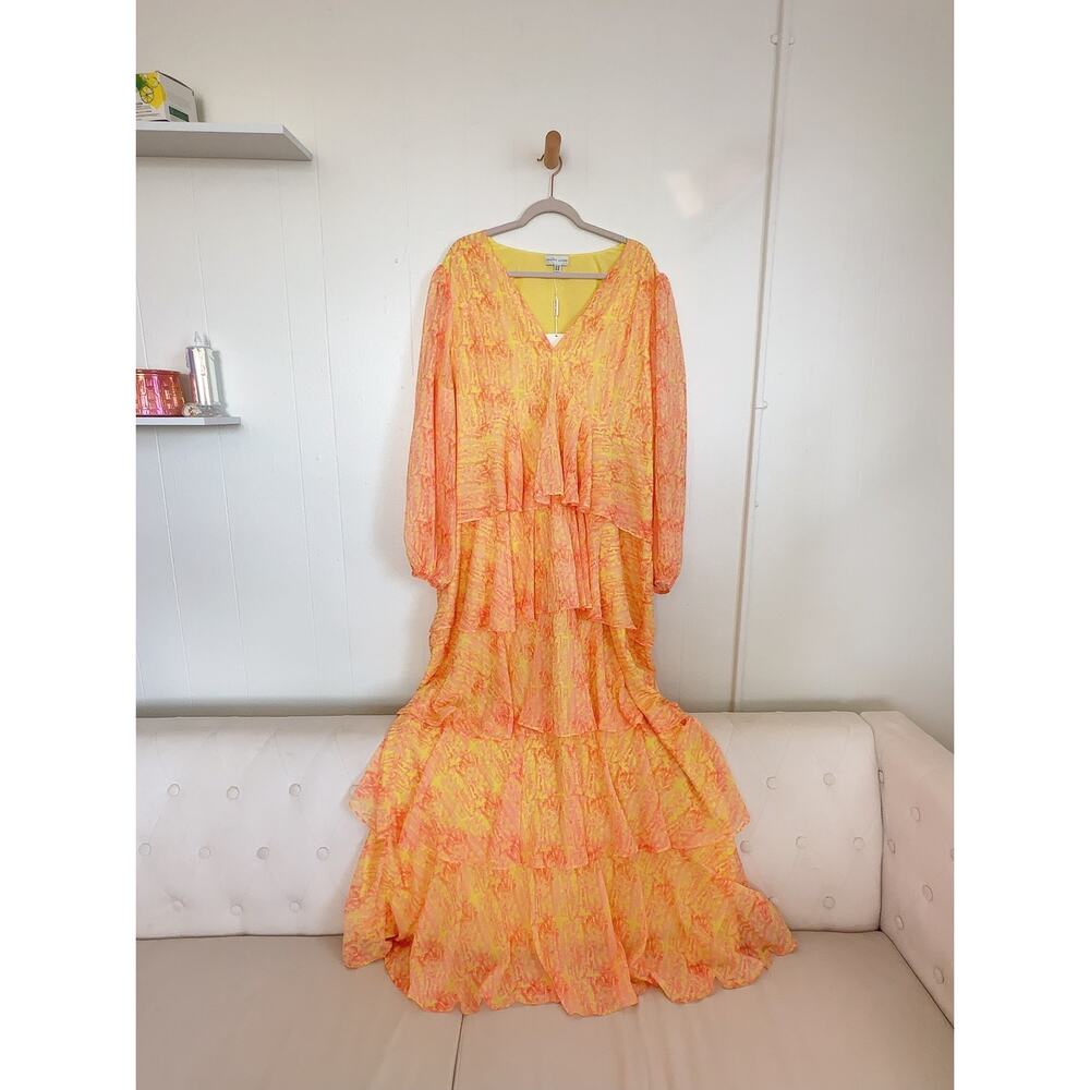 Pretty Lavish Curve Tiered Ruffle Maxi Dress NWT Size US 20